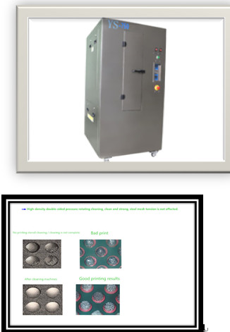 Low-discharge ultrasonic stencil cleaner /filters and reuses wash solution Stencil Cleaners