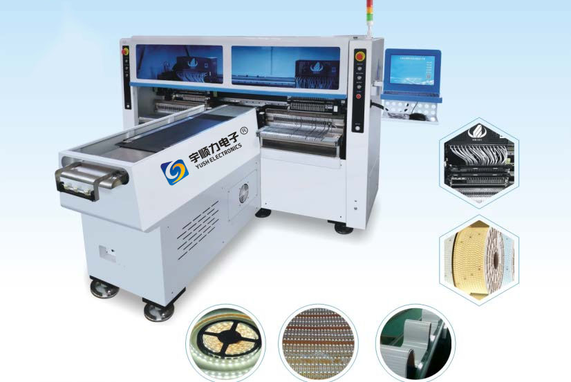 Dual arm magnetic linear highspeed mounter for flexible strip (no wire)